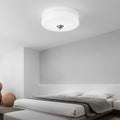 Round Glass Drum Three Step Dimming LED Nordic Ceiling Lighting Fixture