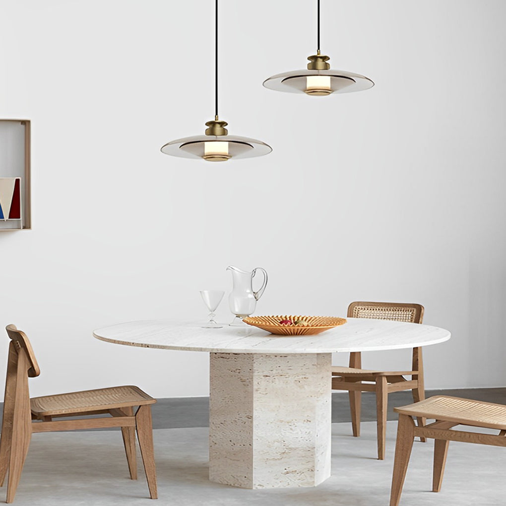 Minimalist Creative Round Glass LED Modern Pendant Lightings Chandelier