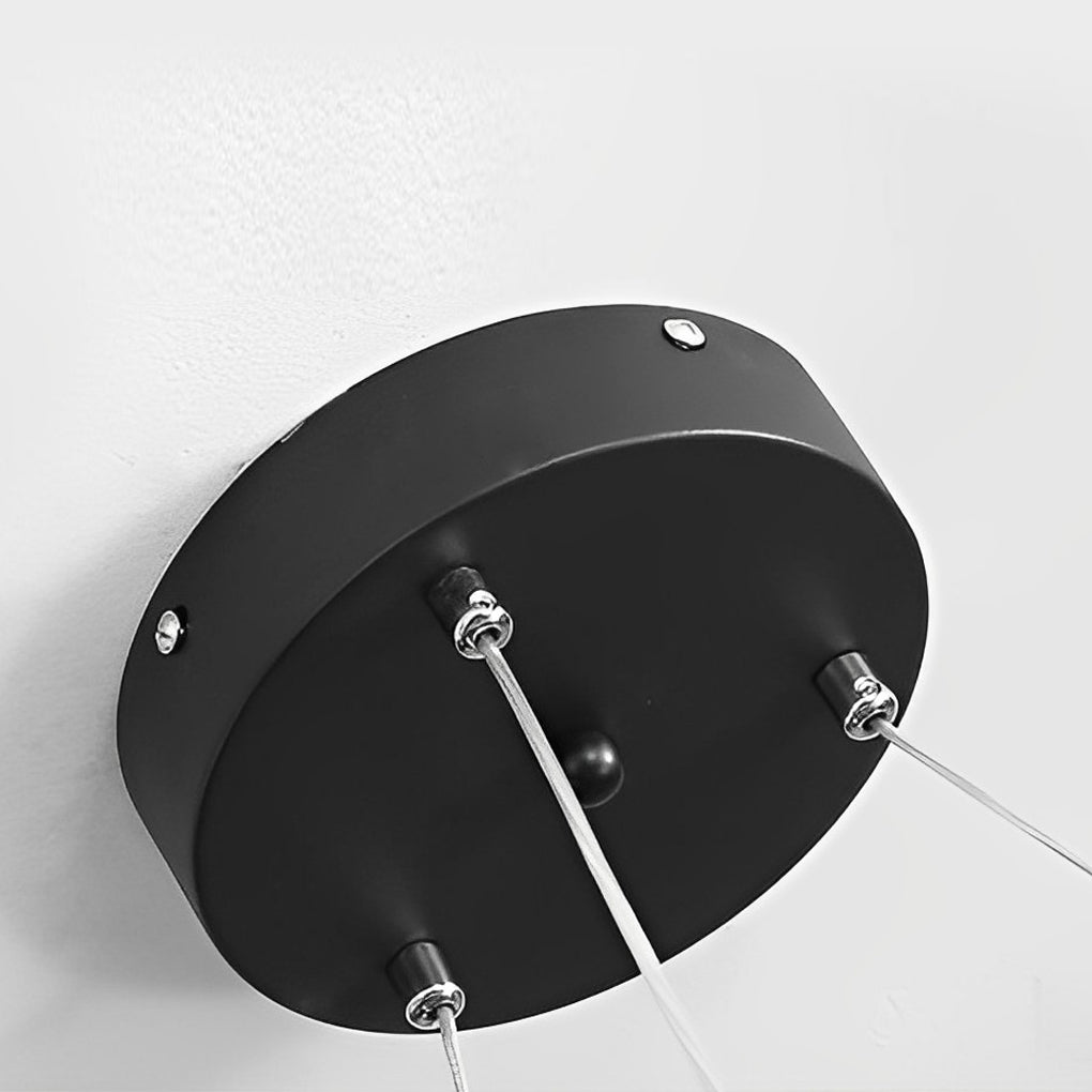 Minimalist Round Stepless Dimming with Remote LED Nordic Chandelier Design