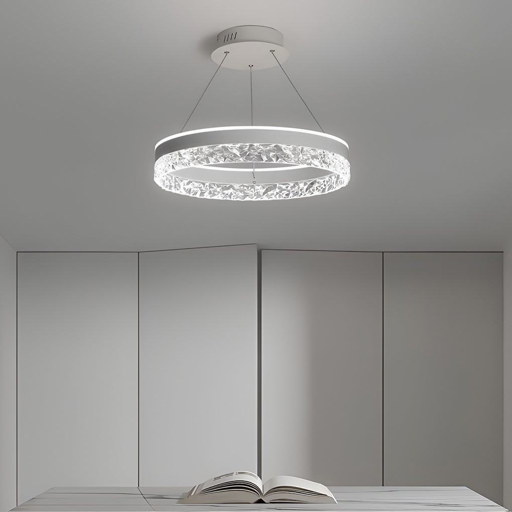 Circular Ring Three-step Dimming LED Modern Chandelier Island Lights Design