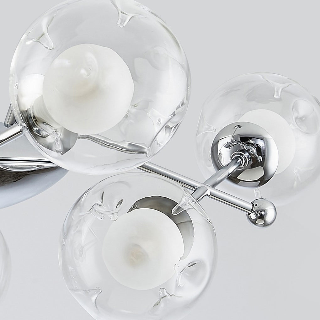 Minimalist Three Step Dimming Glass Globe American Style Chandelier Design