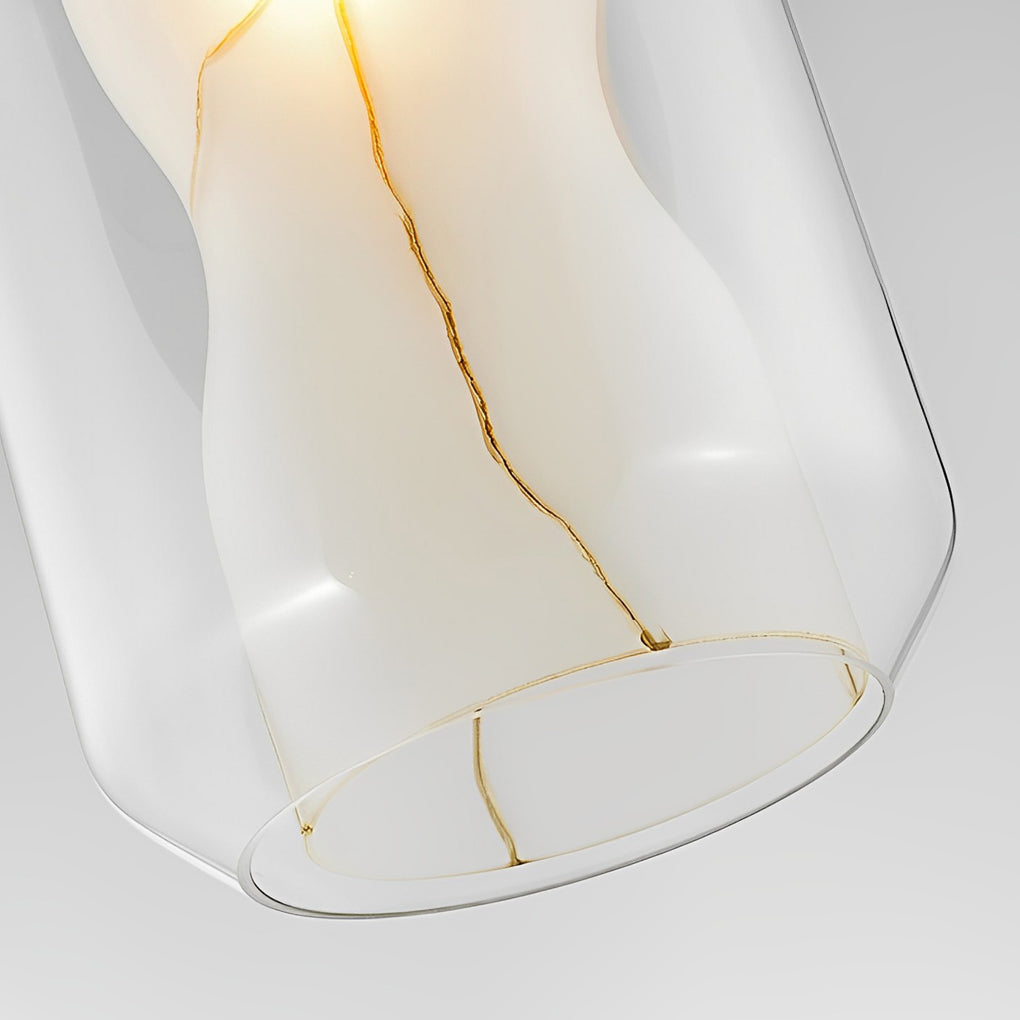 Double Glass Light Fixtureshade Creative Metal Post-Modern Pendant Lighting