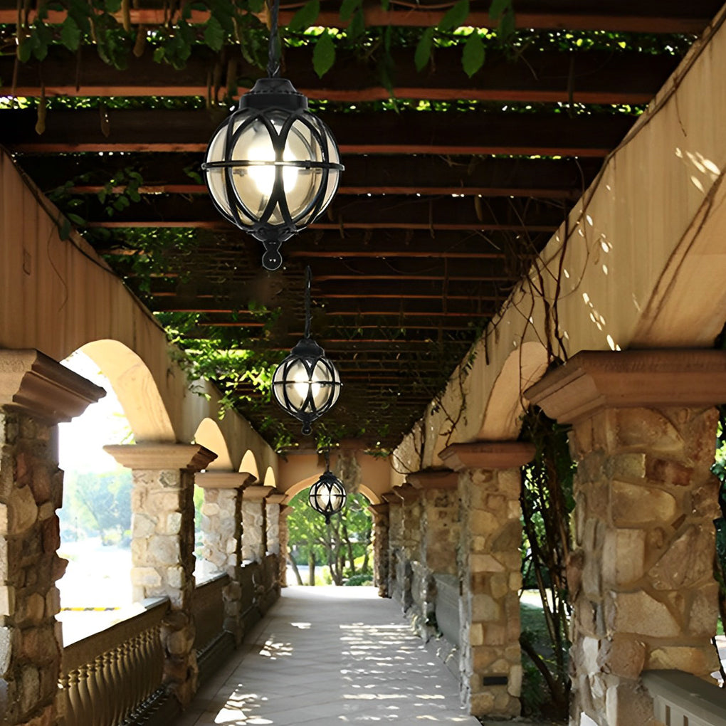 Waterproof Aluminum Glass Ball European-style Outdoor Chandelier Light - Dazuma