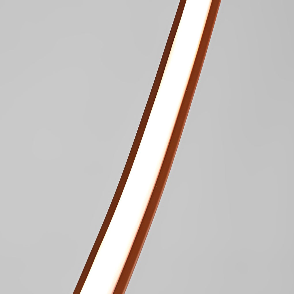 Flexible Long Art Leather Belts Minimalist Duplex Staircase Chandelier Design