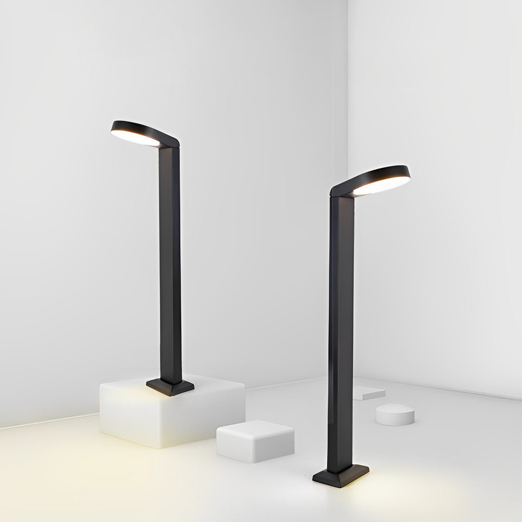 Minimalist LED Black Lawn Lamp Modern, Aluminum Outdoor Lighting