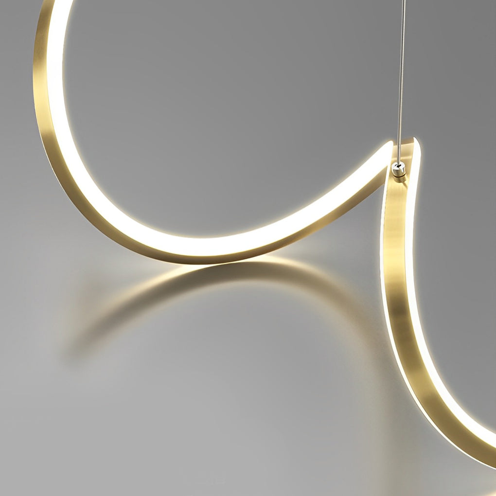 Wave Minimalist Three Step Dimming LED Stepless Dimming Modern Chandelier Design
