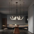 Adjustable Minimalist Line Bamboo Knots Modern Staircase Chandelier - Dazuma