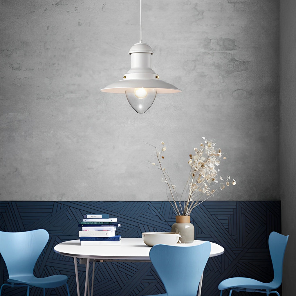 Round Retro Metal Hat Industrial Style Small Chandelier Pendant Lightings