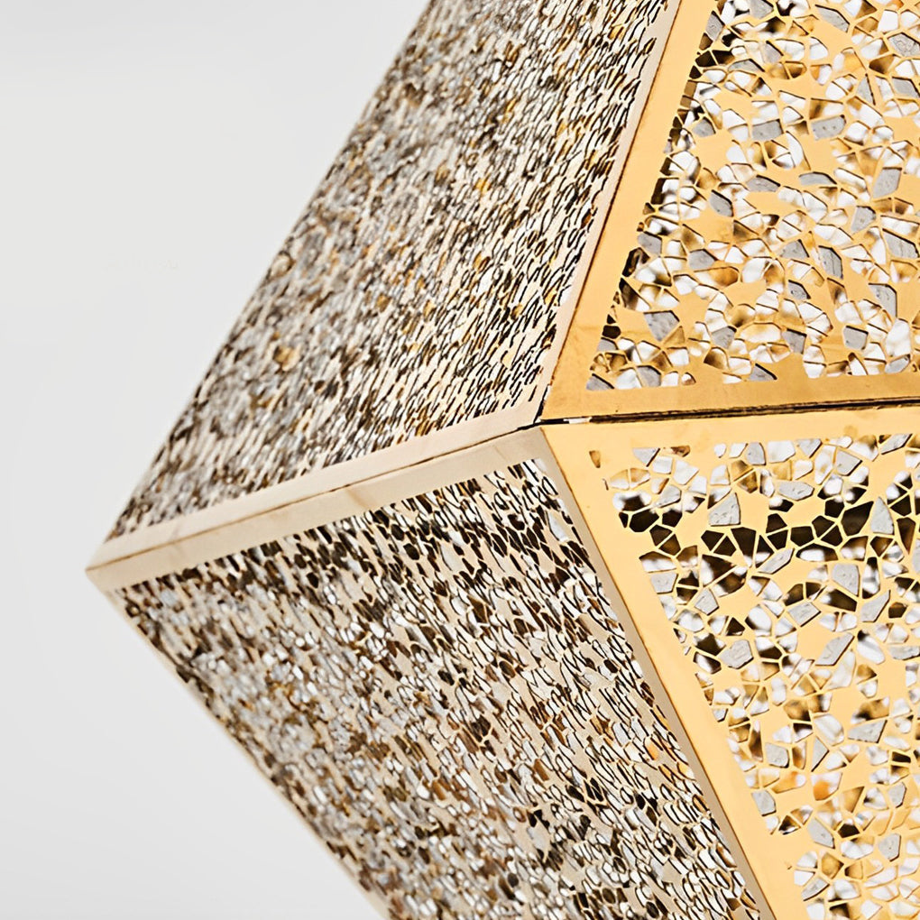 Stainless Steel Geometric Polyhedral Art Hollow Postmodern Chandeliers Design
