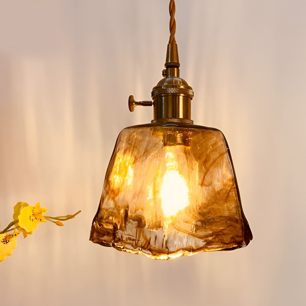 Creative Electroplated Metal Glass LED Nordic Island Lights Hanging Light Fixture