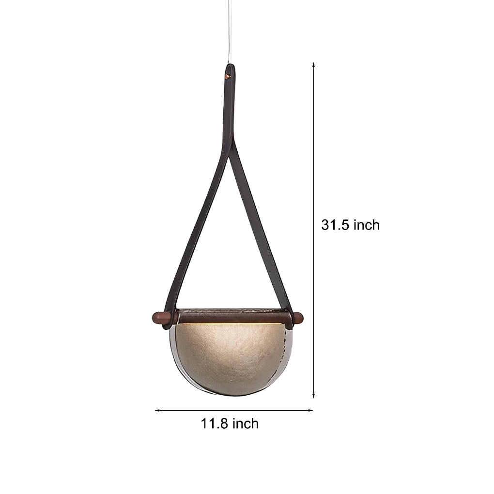 Creative Folded Semicircular Glass LED Post-Modern Belt Chandelier Design
