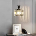 Round Square Metal Crystal Three Step Dimming Modern Pendant Lighting - Dazuma