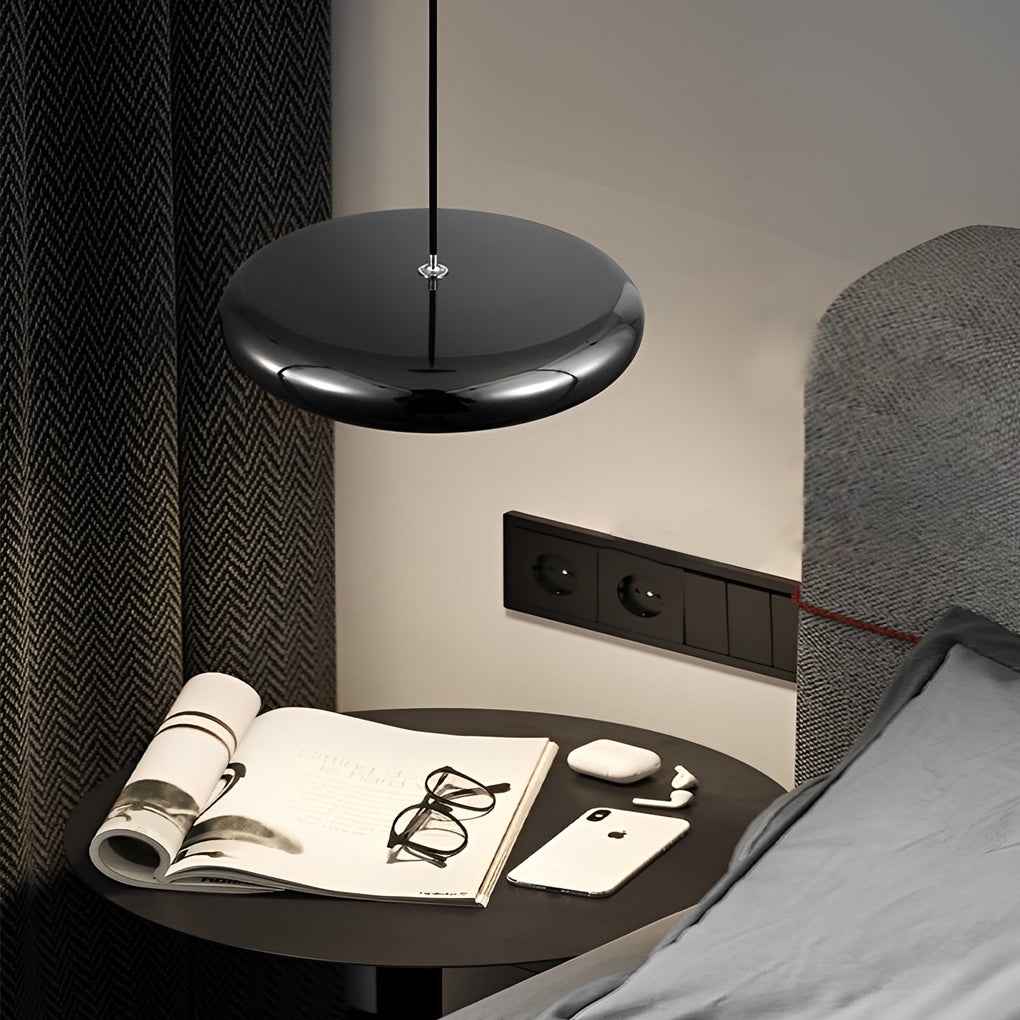 Minimalist Round Mirrored Aluminum Acrylic LED Modern Chandelier Light Design