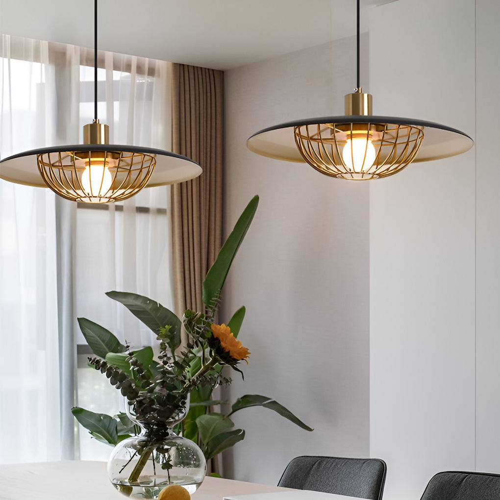 Creative Circular Electroplated Three Step Dimming Nordic Pendant Lightinging