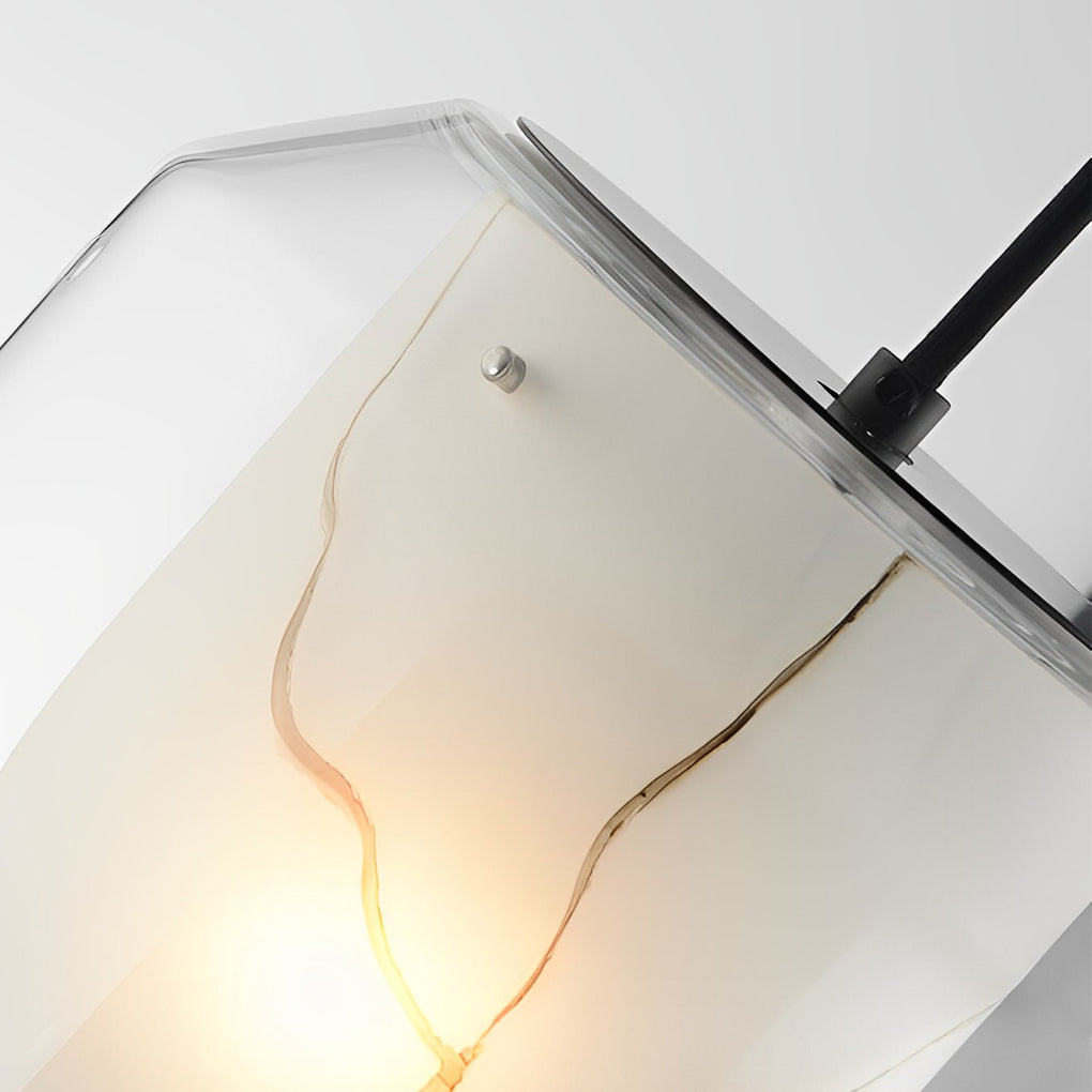 Double Glass Light Fixtureshade Creative Metal Post-Modern Pendant Lighting