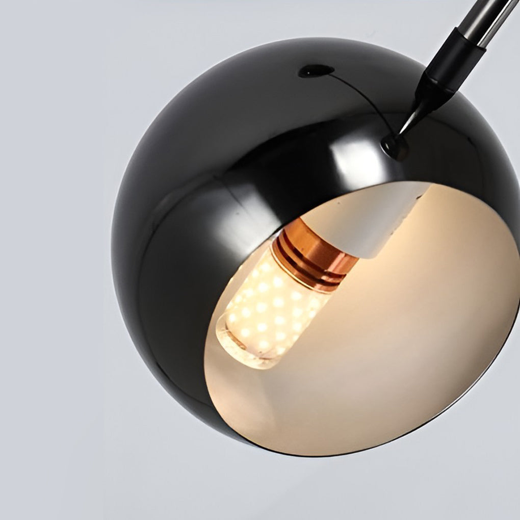 Geometric Linear Electroplating Black Modern Chandelier Hanging Ceiling Lightings