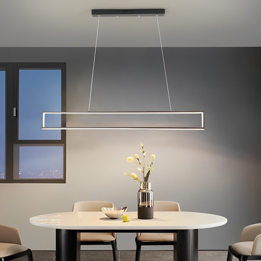 Creative Rectangular Frame LED Modern Chandelier Hanging Ceiling Light Fixture
