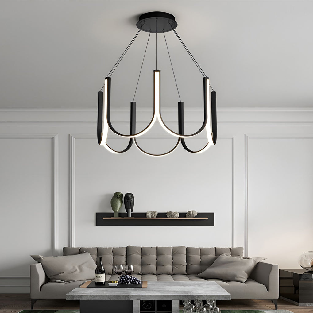Minimalist 3 Step Dimming LED Nordic Chandelier Hanging Ceiling Light Fixture