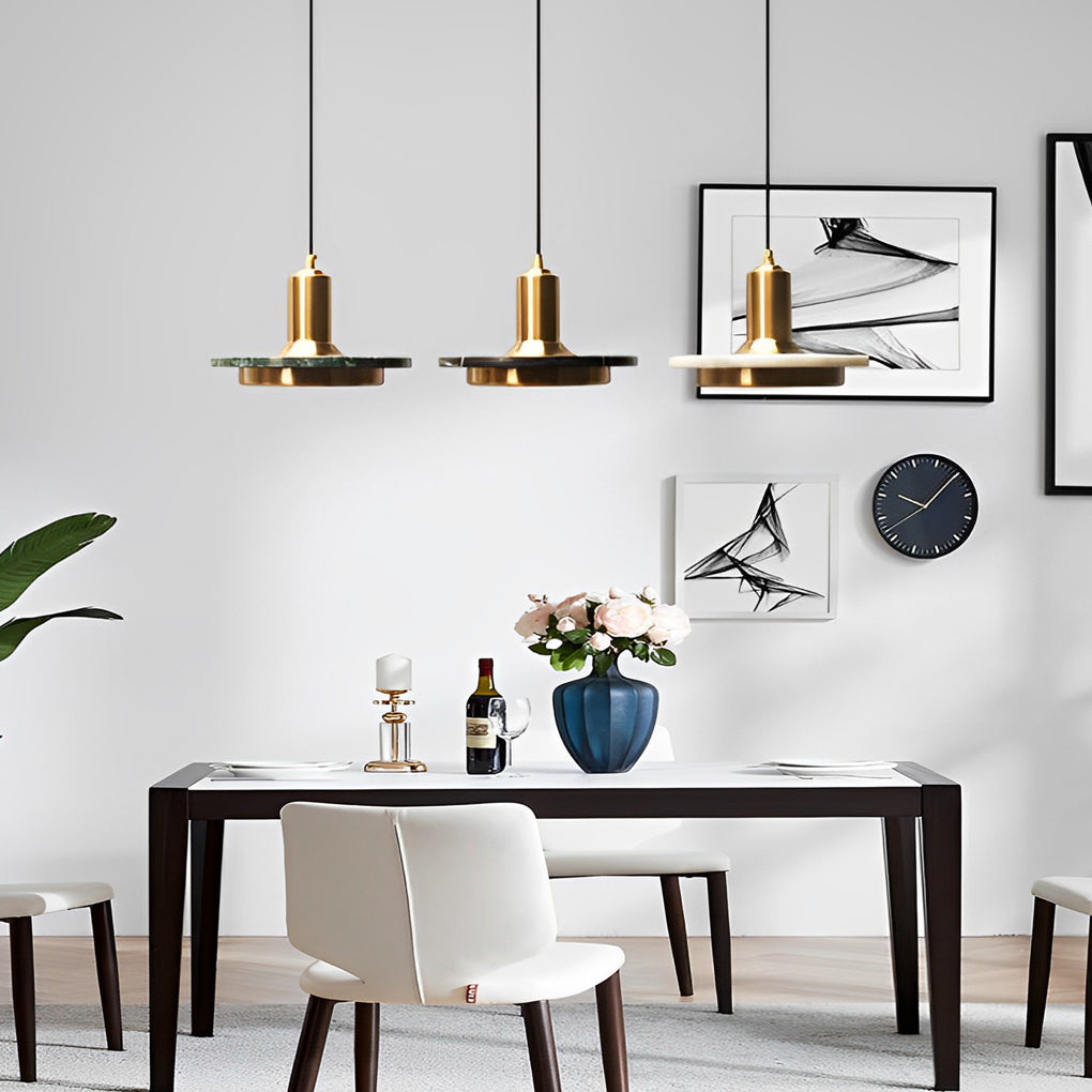 Round Flying Saucer Shape Electroplated Iron LED Modern Pendant Lightings