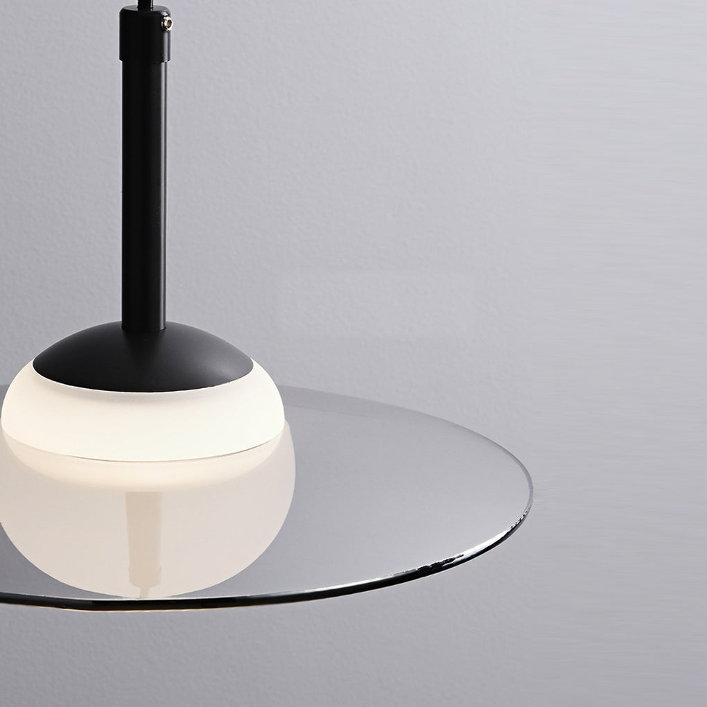 Minimalist Glass UFO LED Black Nordic Chandelier Kitchen Pendant Lightinging