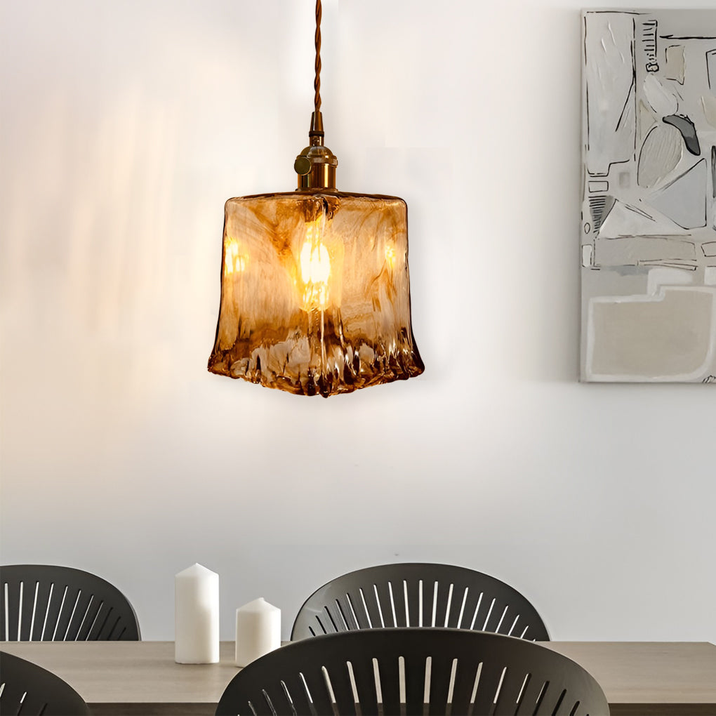 Creative Electroplated Metal Glass LED Nordic Island Lights Hanging Light Fixture