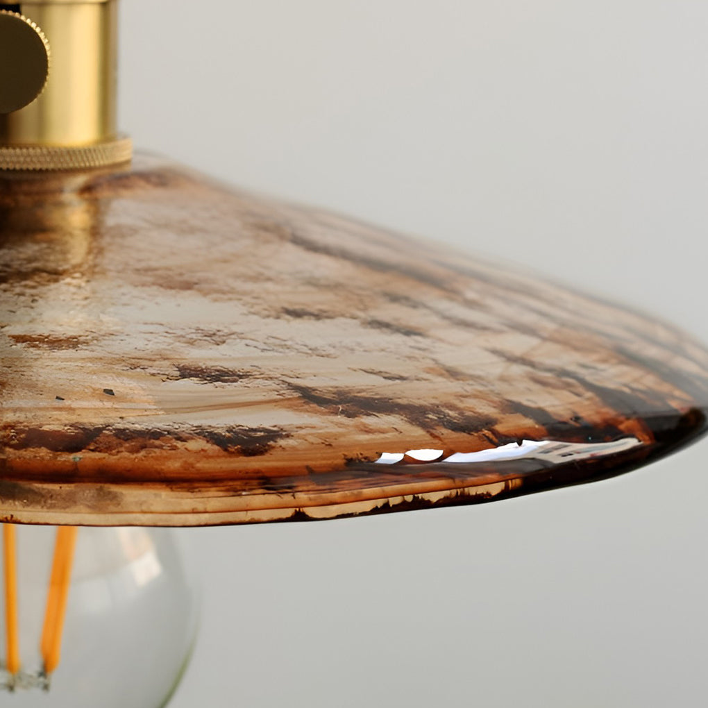 Circular Brown Glass LED 4W Creative Retro Island Lights Pendant Lightings