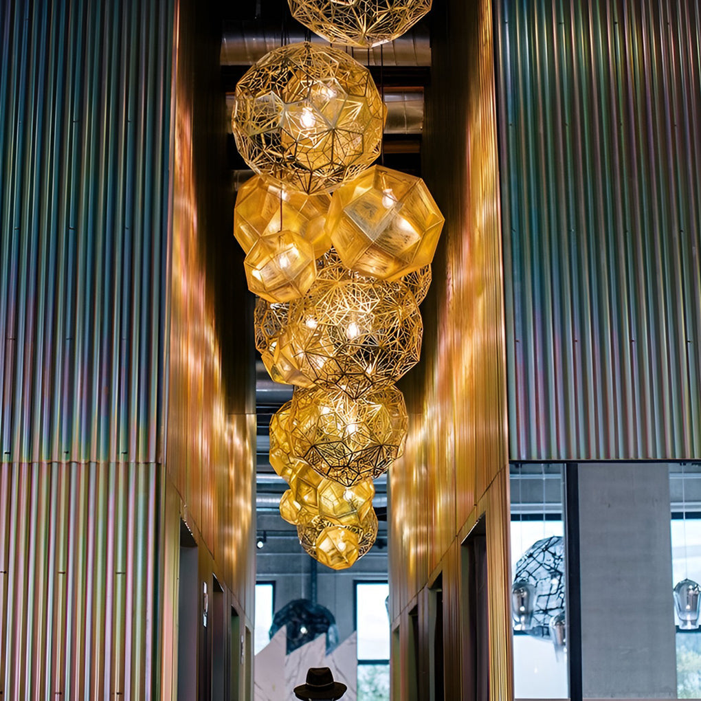 Geometric Spherical Postmodern Dining Room Chandelier Pendant Lighting