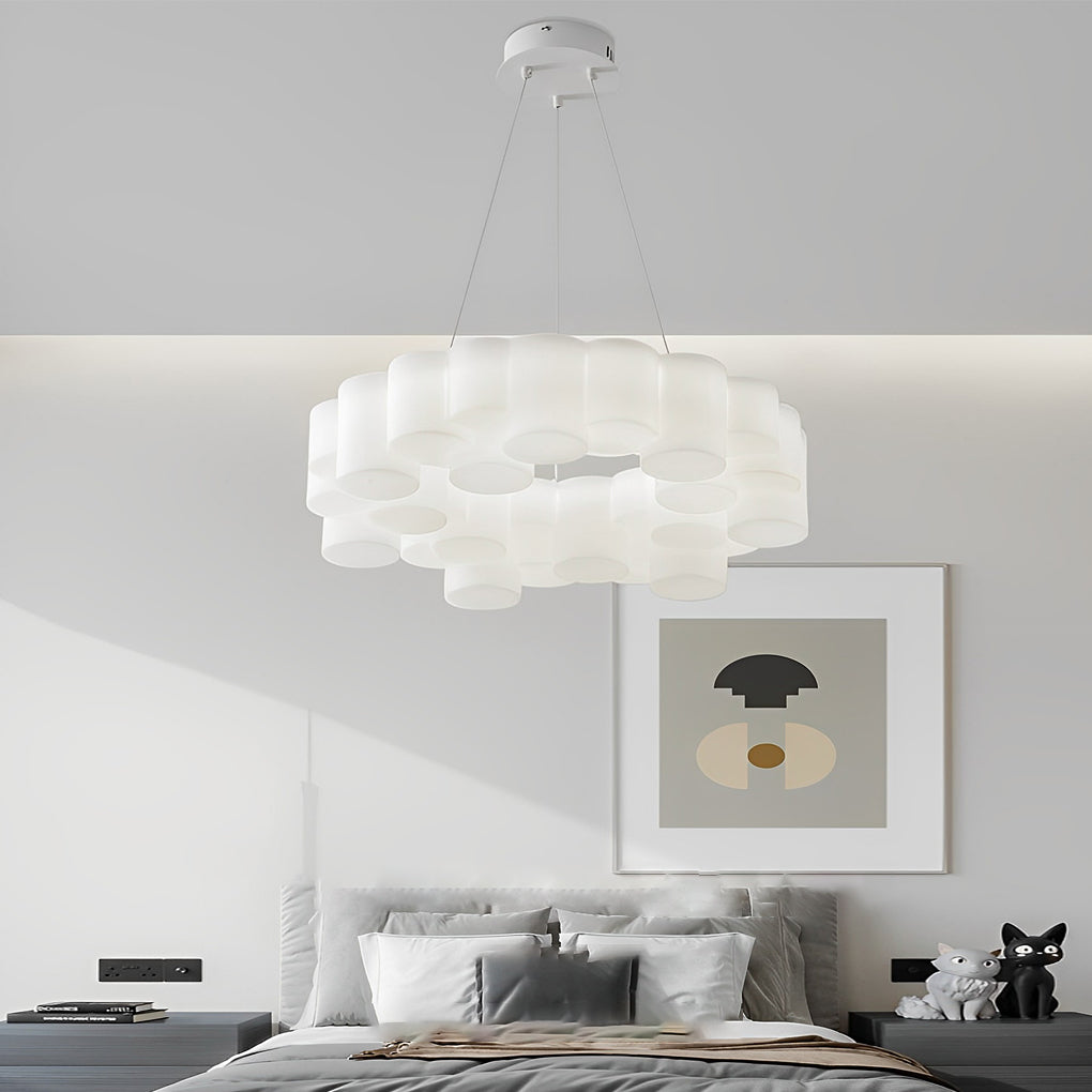 Ring Honeycombs Three Step Dimming LED White Ins Nordic Chandelier Light Design
