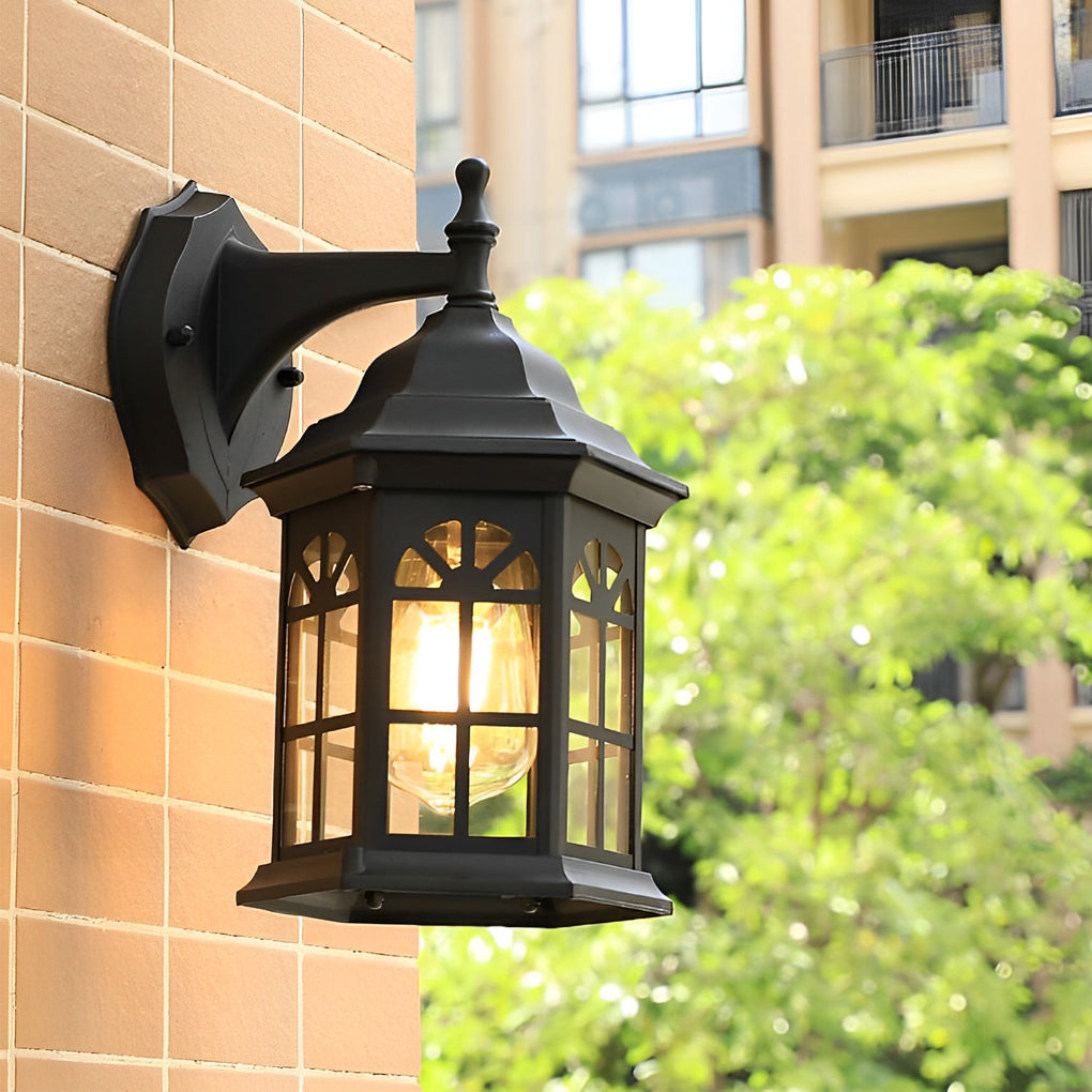Waterproof Aluminum Alloy Glass LED European Style Outdoor Wall Lights | Dazuma