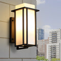 Square Waterproof LED Black Retro Outdoor Wall Lamp Exterior Lights | Dazuma