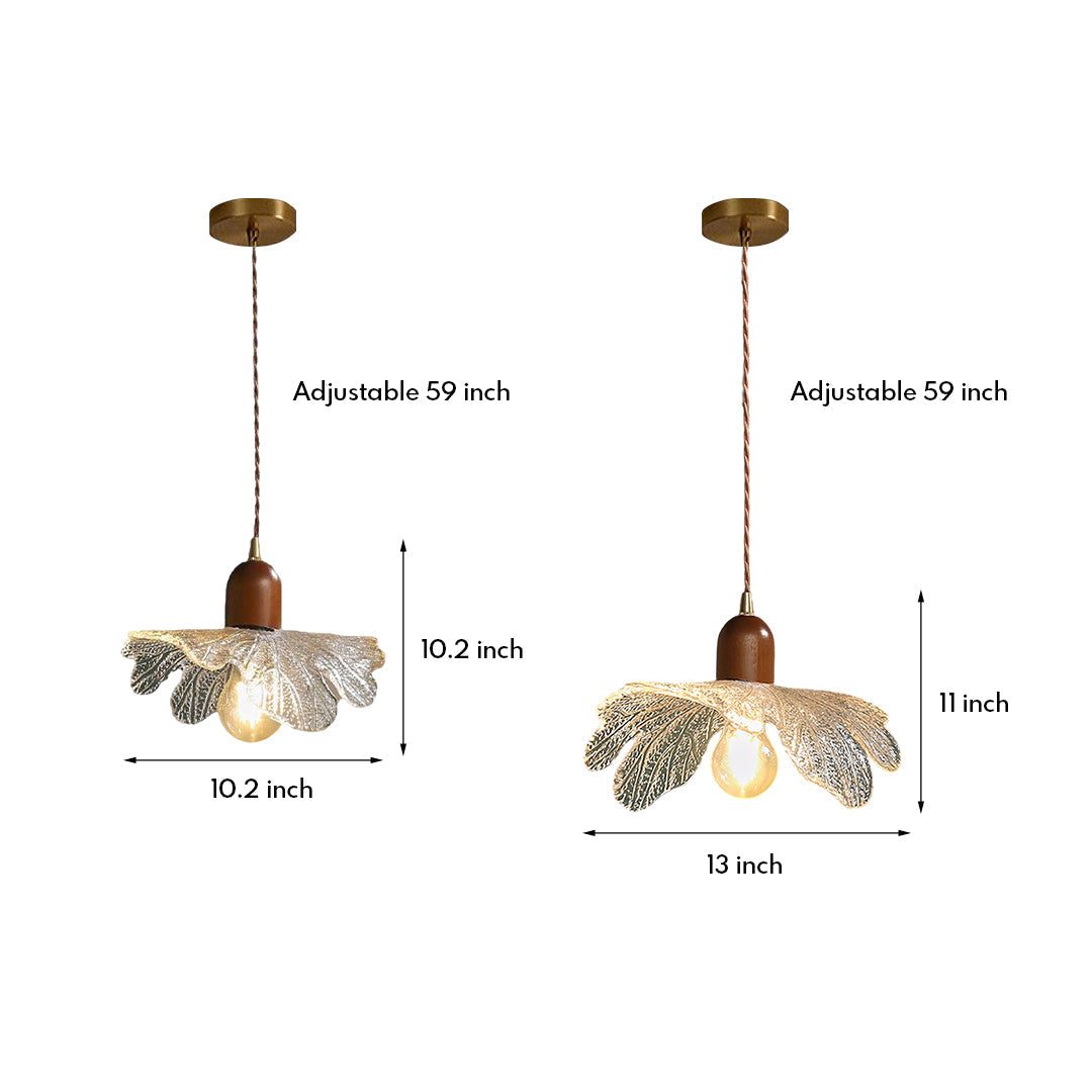 Lotus Light Pendant Japanese Retro Leaf Small Pendant Light Fixtures