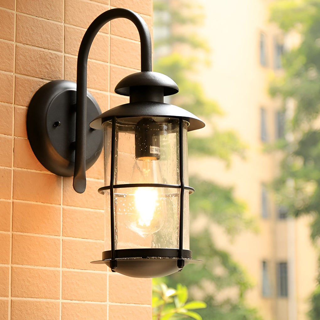 Creative Glass Waterproof LED Black Modern Plug in Wall Sconce Lighting | Dazuma