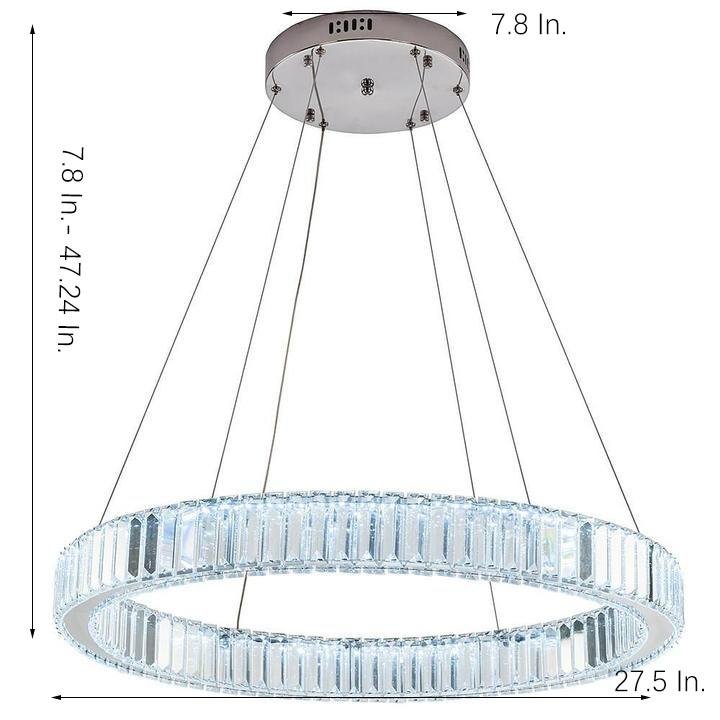 Luxury 1 - Light Ring Shaped Wagon Wheel Chandelier in Gold Finish