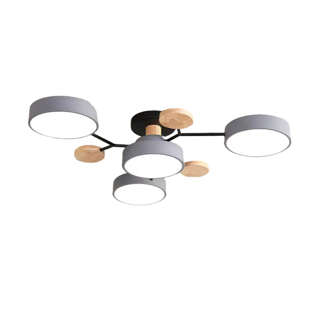 Sputnik Artistic Lights Chandeliers Metal Wood Baby Kids Lights Ceiling Lights