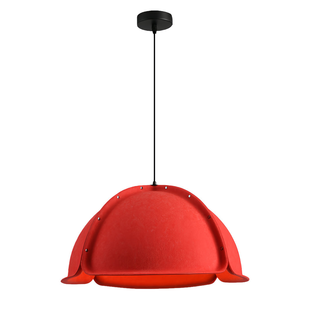 Dimensional view of the grey colored pendant light slat model, showing the 15.7-inch width for size reference. 