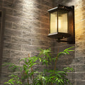 Outdoor Waterproof Creative Glass Shade Brown Retro Exterior Wall Lights | Dazuma