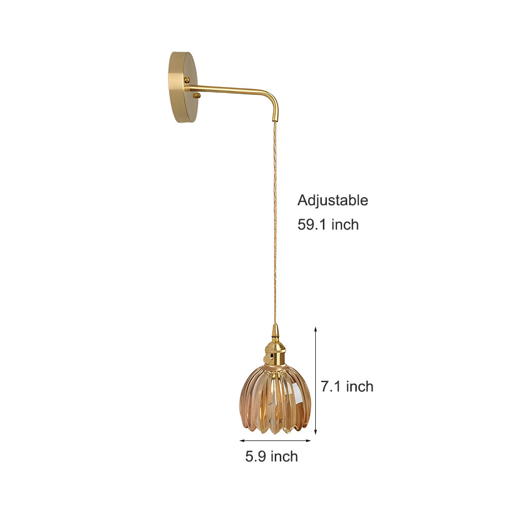 Flower Shape Glass Creative Artistic LED Nordic Hanging Ceiling Light Fixture