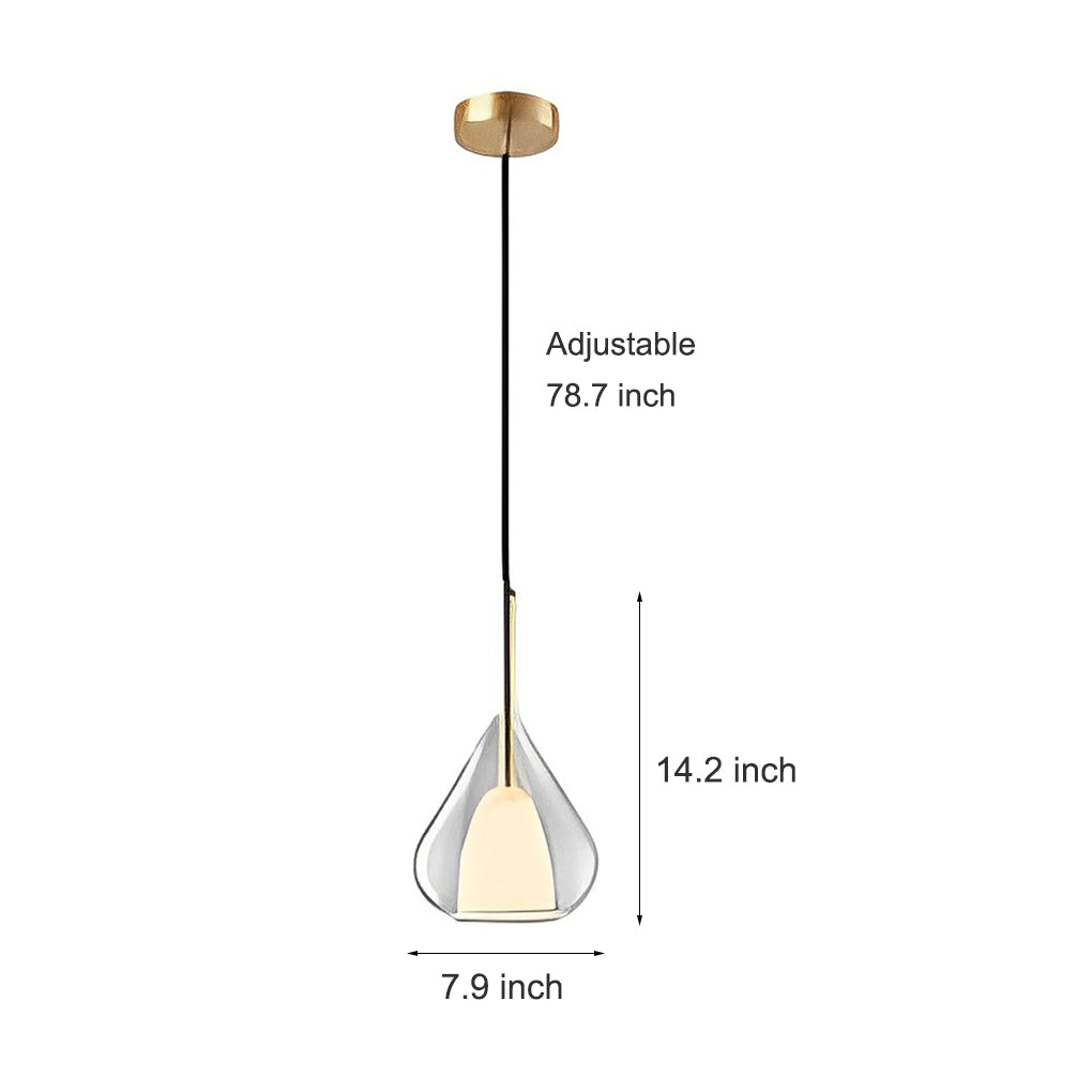 Raindrop Creative Double Layers Glass Nordic Pendant Lightings Small Chandelier