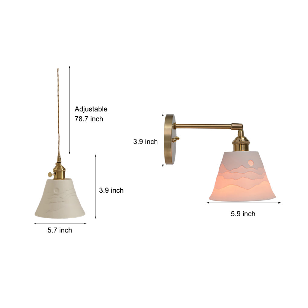 Mountains Shadow Ceramic LED Nordic Island Lights Pendant Light Wall Light Fixture