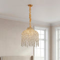 Teardrop Crystal Chandelier French Metal Ceiling Lights