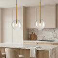 Clear Glass Globe Pendant Light Nordic Iron Ceiling Light