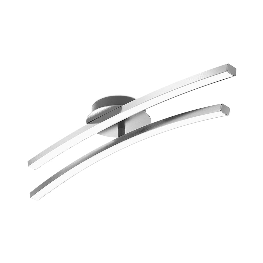 Contemporary Semi Flush Mount Lighting Dual LED Strip Rotating Ceiling Lighting