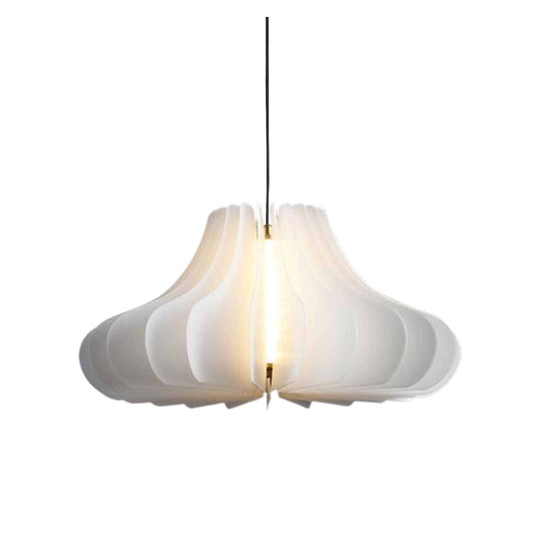White Shade Pendant Lighting Nordic Cream Style PE Material LED Light
