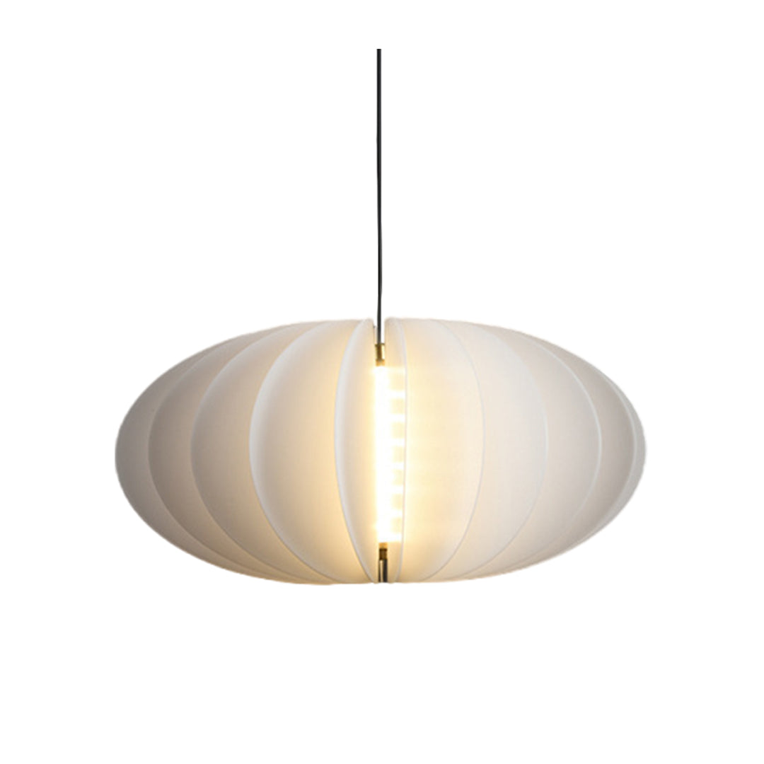 White Shade Pendant Lighting Nordic Cream Style PE Material LED Light