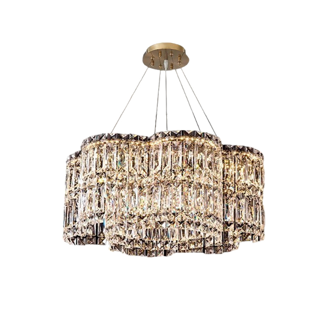 LED Large Crystal Chandelier Elegant Chandelier Light Modern Minimalist Style Design