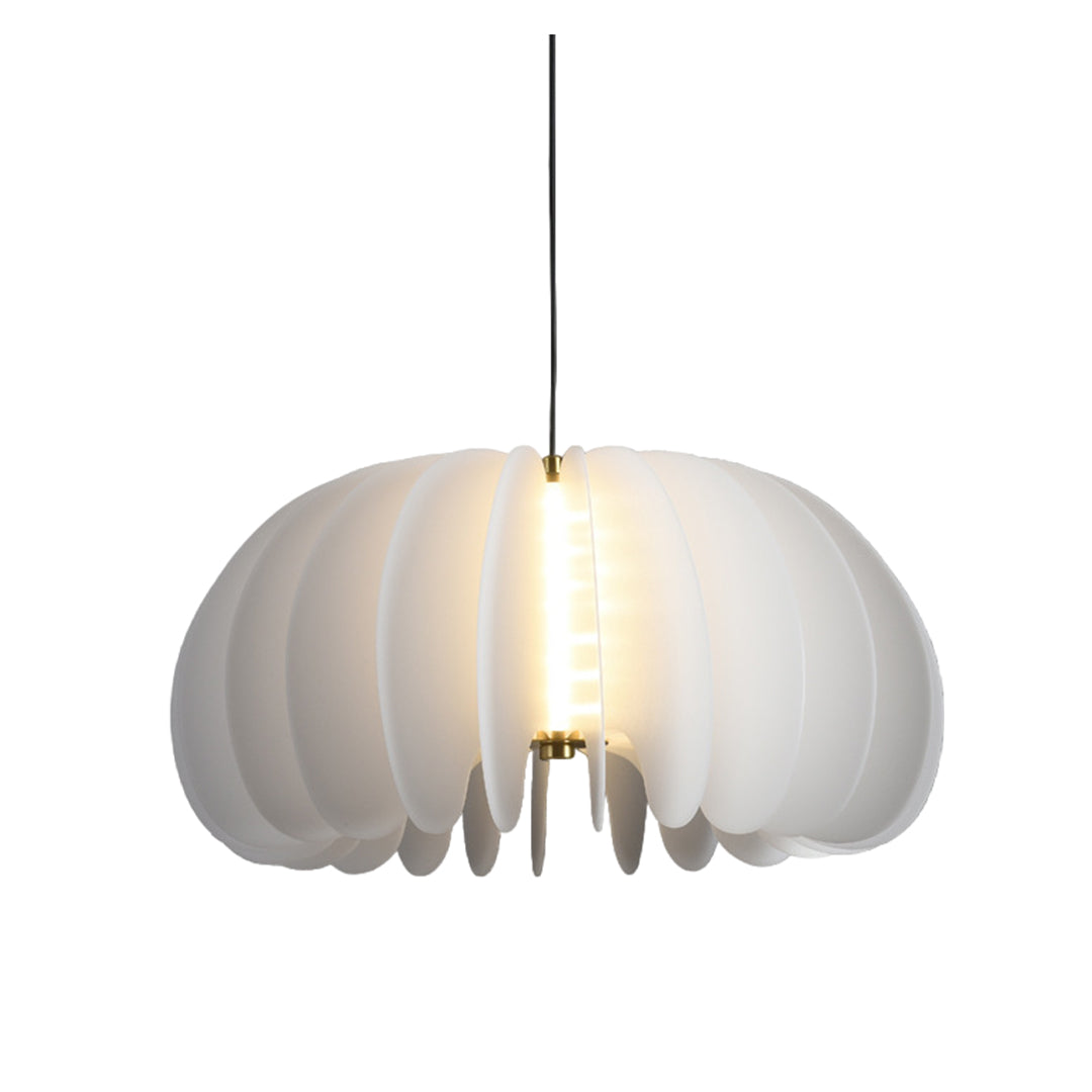 White Shade Pendant Lighting Nordic Cream Style PE Material LED Light