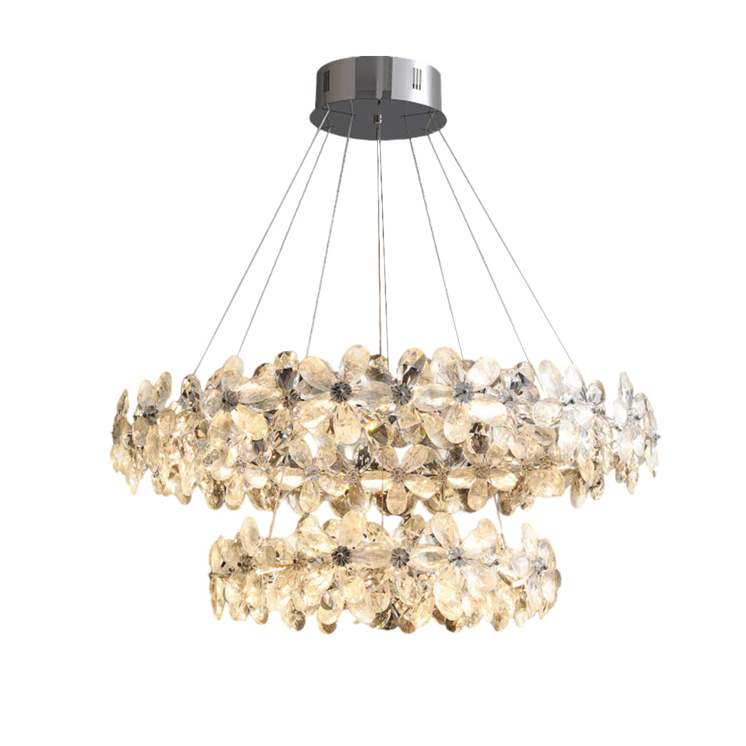 Dining Room Crystal Chandelier  French Flower Art Chandelier