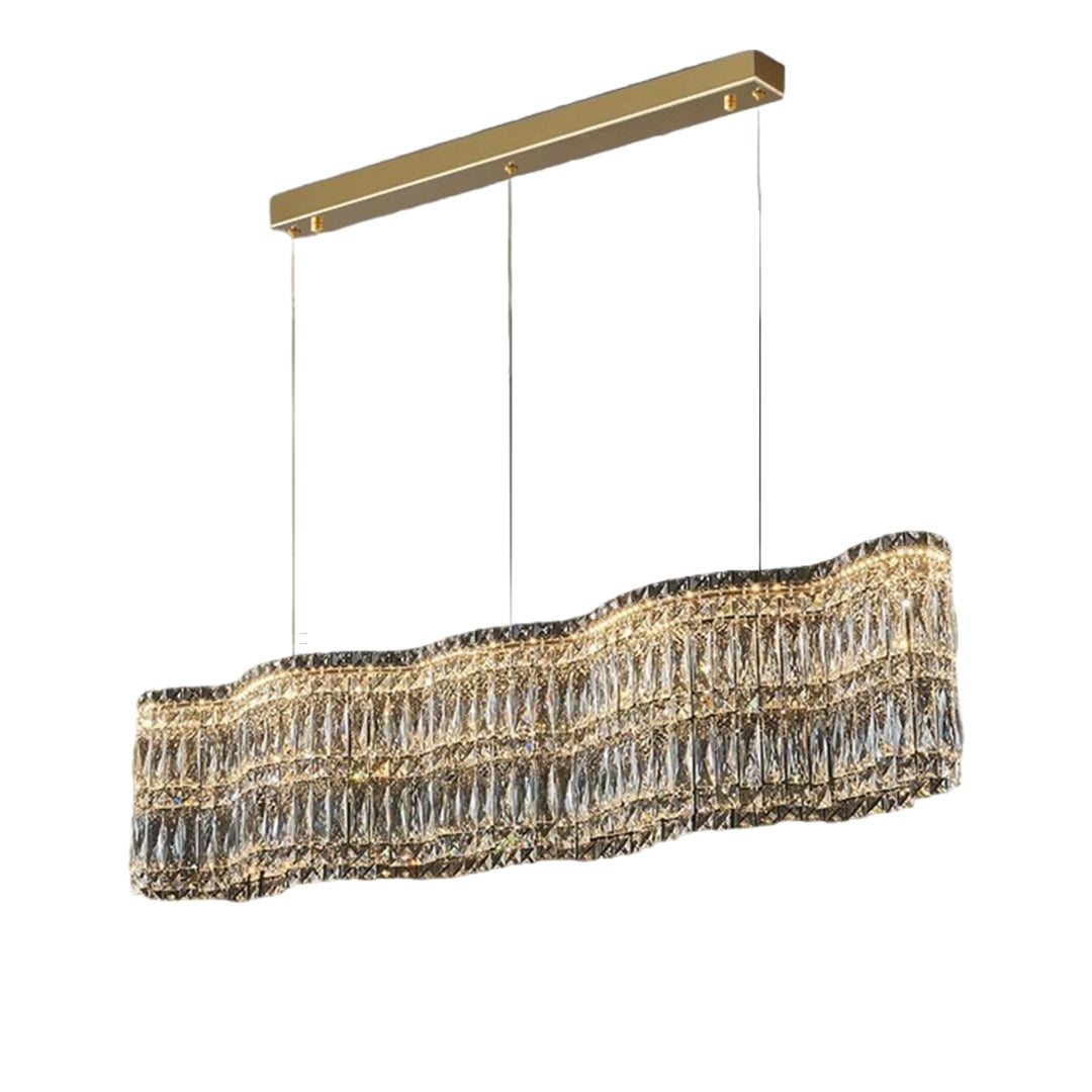LED Large Crystal Chandelier Elegant Chandelier Light Modern Minimalist Style Design