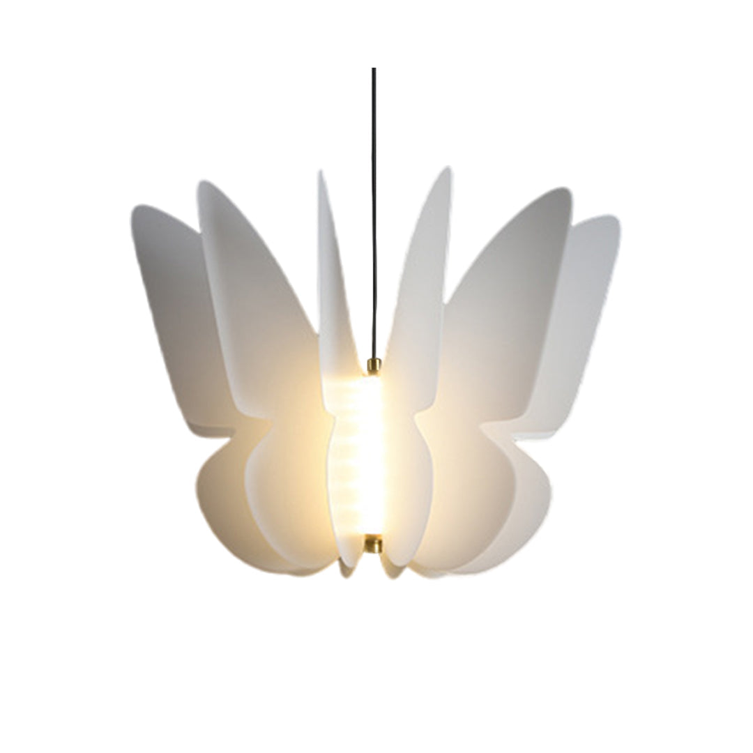White Shade Pendant Lighting Nordic Cream Style PE Material LED Light