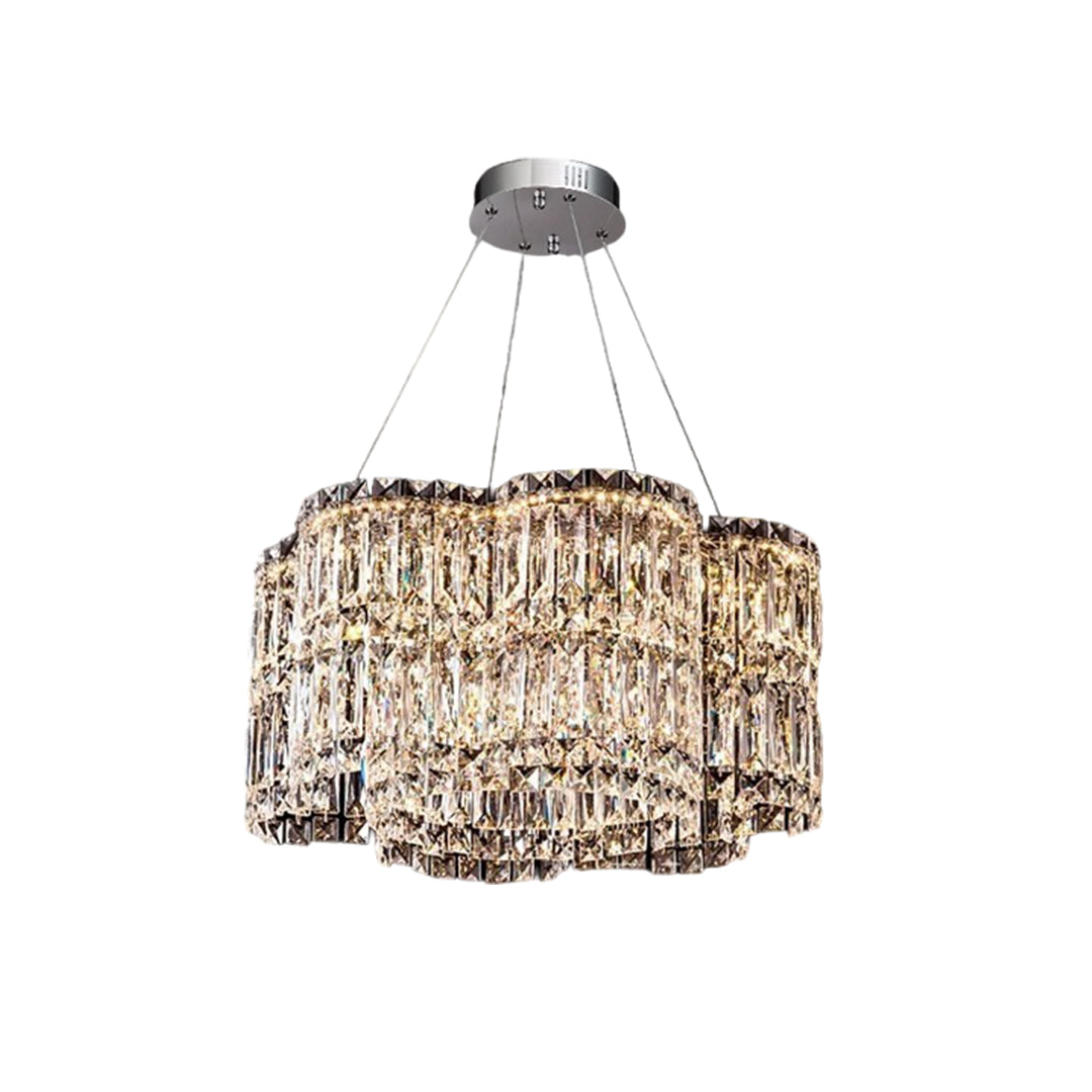 LED Large Crystal Chandelier Elegant Chandelier Light Modern Minimalist Style Design